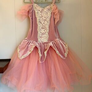 Kids velvet and tulle princess dress